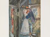 illustration of a man and a woman standing in a room