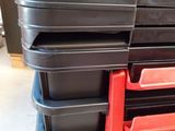 a stack of plastic containers stacked on top of each other