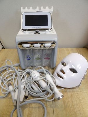 an image of a table with a white mask and a white mask on it