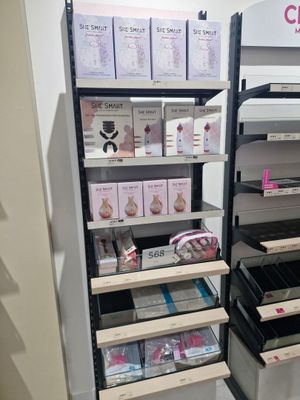a display of cosmetics products in a store