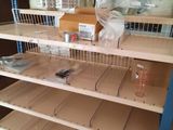 many shelves that have food on them in a store