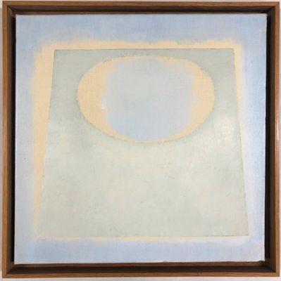 Vitalo Valenti - Aubade, 1979 Oil & collage on canvas