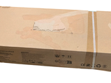 a cardboard box with a picture of a cat on it