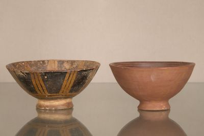 Colombie, Culture Nariño 2 coupes En terre cuite polychromée…