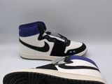 nike air jordan 1 mid black / white - varsity blue