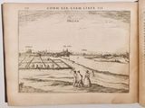 an open book with a drawing of a farm scene in it