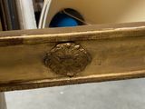 a close up of a wooden table with a bowl on it