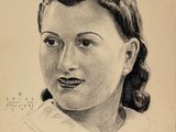 portrait d'une jeune fille avec un chignon dans les cheveux