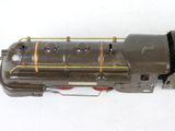 a model of a train engine on a white surface