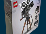 a box that has a lego movie camera on it
