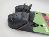 a pair of black shoes with zippers on them