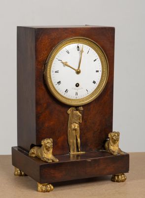 a clock that is sitting on top of a table