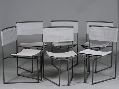 Mario BOTTA, Édition ALIAS Suite de six chaises modèle 91 en…