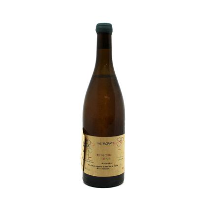 the bottle of wine is empty on a white surface