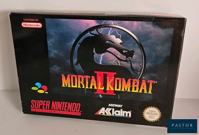 the box for the nintendo game mortal komba 2 is shown