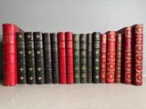 de nombreux livres anciens alignés sur une étagère
