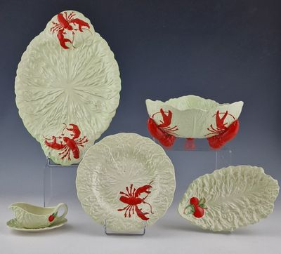 Carlton Ware - Amusant Service A Crustaces ET A Legumes 18 P…