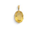 un pendentif ovale en citrine, en or jaune