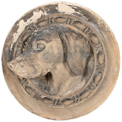 ECOLE DU XIXè. GRAND MEDAILLON en terre cuite à décor d’une … - Photo 1