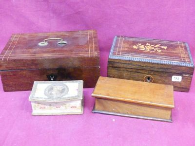 three wooden boxes are sitting on a purple surface