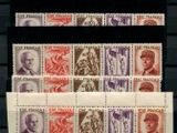 a collection of stamps from different countries with a picture of a man