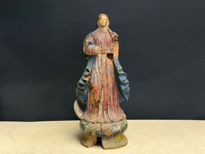 figurine of a statue of a woman holding a harp