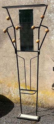Vestiaire/ Porte-manteau sur pied (175x60cm) années 50-70.