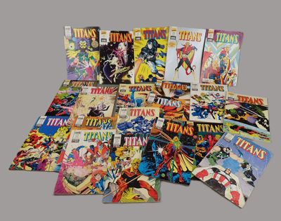 a pile of comics sitting on top of each other on a table