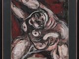 an image of a painting of a man holding a baby