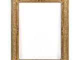 an old gold frame with a white background