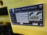 a label on the back of a yellow truck
