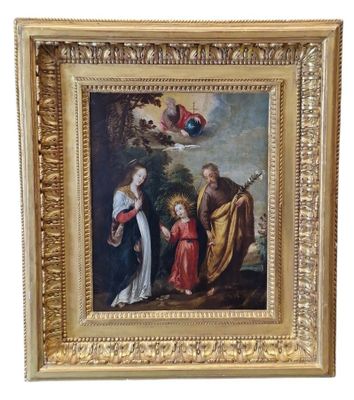 une image représentant un tableau où l'on voit Jésus et d'autres personnages dans un paysage