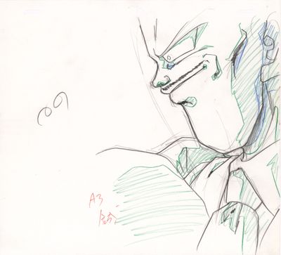 dessin représentant un homme en costume, portant des lunettes et une cravate