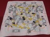 a picture of a square scarf with a bunch of watches on it