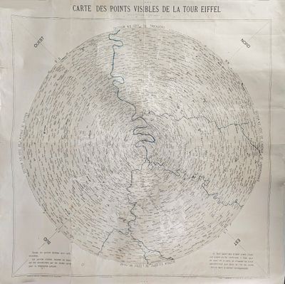 FERNIQUE d'après A. BOURDON. Carte des points visibles de la…