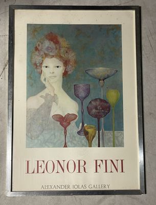tableau représentant une femme aux cheveux roux et un vase en verre
