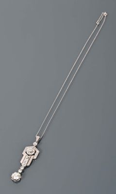 Pendentif en Or 18K 750 millièmes et platine 850 millièmes