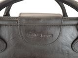 an image of a brown leather bag with a handle and two handles