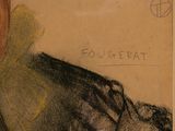 drawing of a man in a suit and tie with the word fougerat written on it