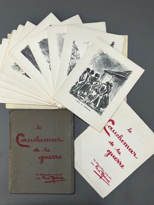 several old books are stacked on top of each other on a table