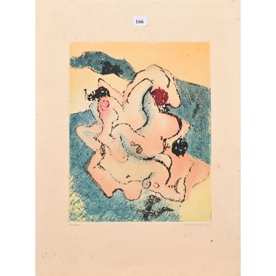 une image représentant un tableau où figurent une femme et un chien