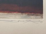 a picture of a painting on a wall with writing on it
