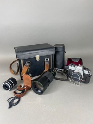 Minolta SRT 101 CLC, fabriqué au Japon, n°2294105, avec objectif Rokko