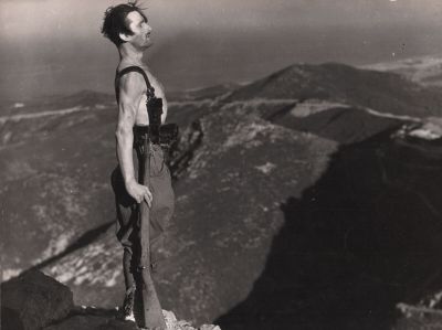 Photographe inconnu. Robert Le Vigan sur le tournage du film…