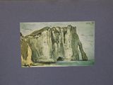a picture of a picture of a rock formation in the ocean