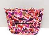 an image of a multicolored handbag with a zipper on it