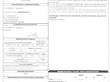 a car registration form for a vehicle with a barcode on it