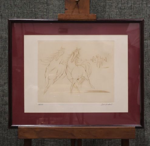 Paul de CHABOT (né en 1932) « Chevaux ». Lithographie. Signée en ...