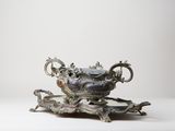 a silver object that is sitting on a table