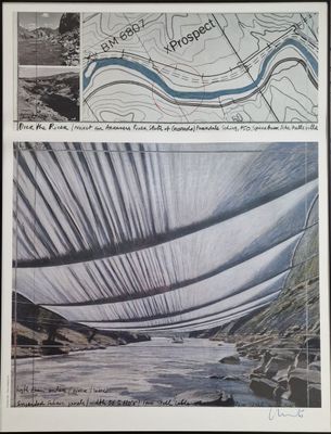 une photo d'une photo d'une carte et une photo d'une rivière